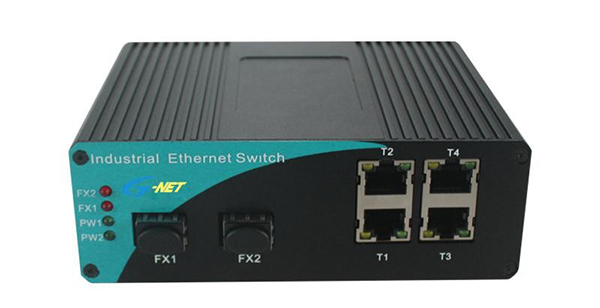 10/100/1000M Industrial Switch. 2 fiber port + 4 RJ45 port